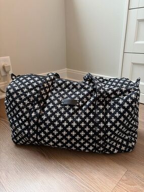 Vera Bradley Black and White Quilted Travel Duffel